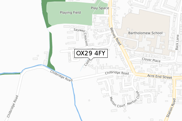 OX29 4FY map - large scale - OS Open Zoomstack (Ordnance Survey)