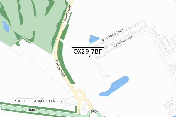 OX29 7BF map - large scale - OS Open Zoomstack (Ordnance Survey)