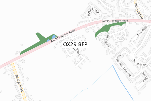 OX29 8FP map - large scale - OS Open Zoomstack (Ordnance Survey)