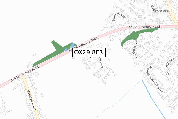 OX29 8FR map - large scale - OS Open Zoomstack (Ordnance Survey)