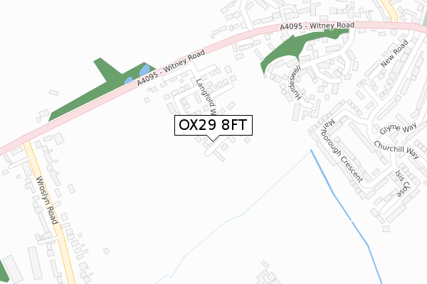 OX29 8FT map - large scale - OS Open Zoomstack (Ordnance Survey)