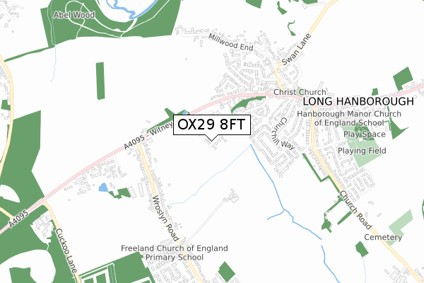 OX29 8FT map - small scale - OS Open Zoomstack (Ordnance Survey)