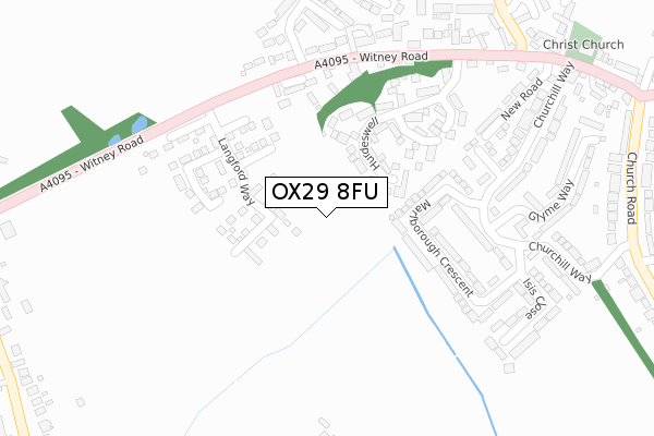 OX29 8FU map - large scale - OS Open Zoomstack (Ordnance Survey)