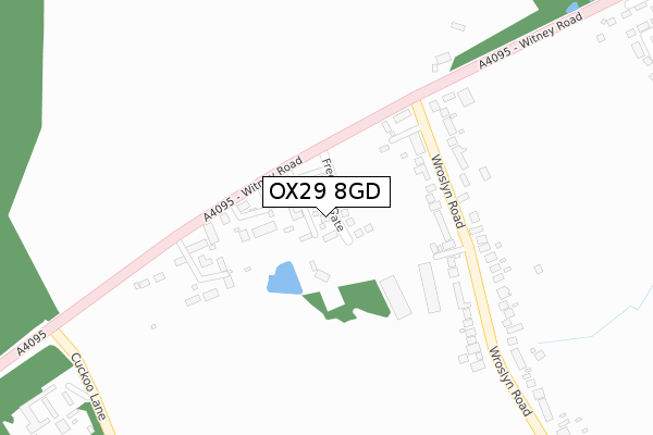 OX29 8GD map - large scale - OS Open Zoomstack (Ordnance Survey)