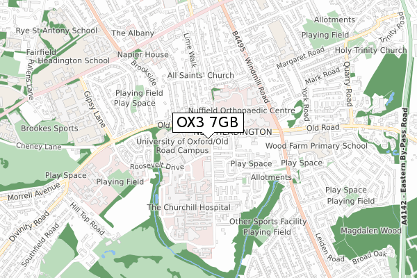 OX3 7GB map - small scale - OS Open Zoomstack (Ordnance Survey)