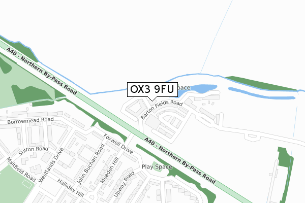 OX3 9FU map - large scale - OS Open Zoomstack (Ordnance Survey)