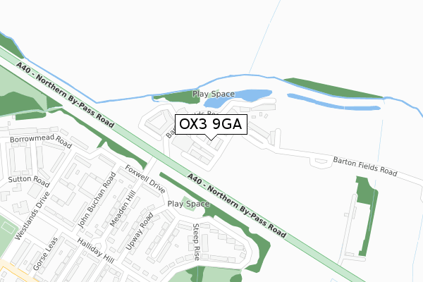 OX3 9GA map - large scale - OS Open Zoomstack (Ordnance Survey)