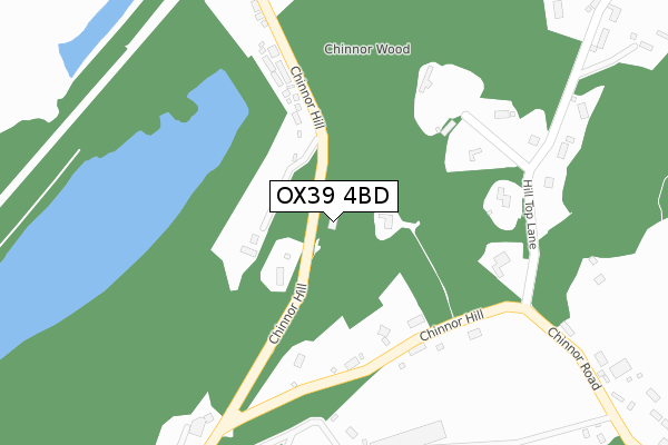 OX39 4BD map - large scale - OS Open Zoomstack (Ordnance Survey)