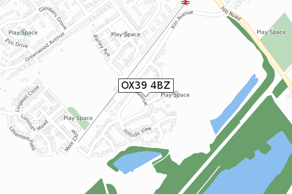 OX39 4BZ map - large scale - OS Open Zoomstack (Ordnance Survey)