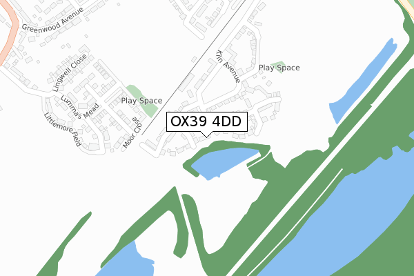 OX39 4DD map - large scale - OS Open Zoomstack (Ordnance Survey)