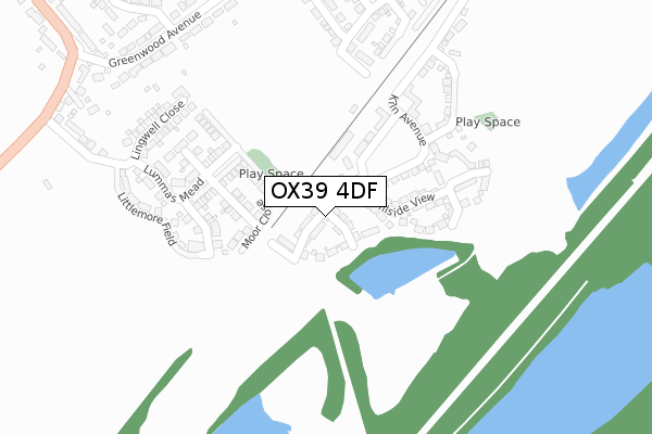 OX39 4DF map - large scale - OS Open Zoomstack (Ordnance Survey)