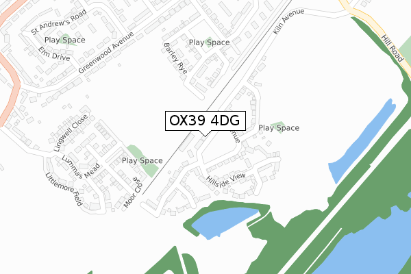 OX39 4DG map - large scale - OS Open Zoomstack (Ordnance Survey)