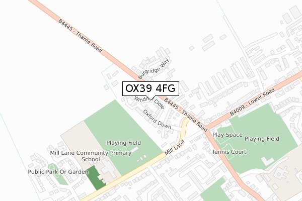 OX39 4FG map - large scale - OS Open Zoomstack (Ordnance Survey)