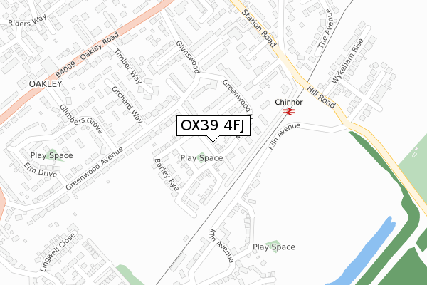 OX39 4FJ map - large scale - OS Open Zoomstack (Ordnance Survey)