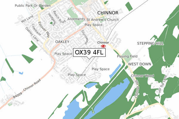 OX39 4FL map - small scale - OS Open Zoomstack (Ordnance Survey)