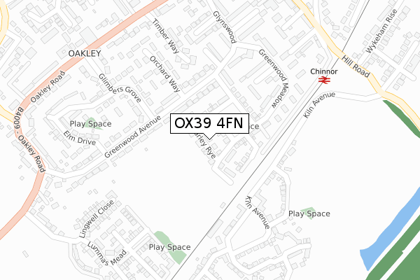 OX39 4FN map - large scale - OS Open Zoomstack (Ordnance Survey)