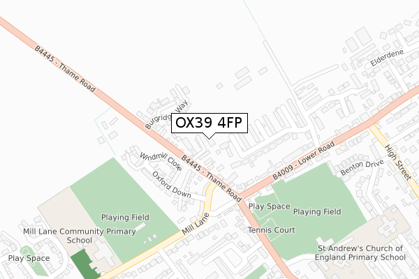 OX39 4FP map - large scale - OS Open Zoomstack (Ordnance Survey)