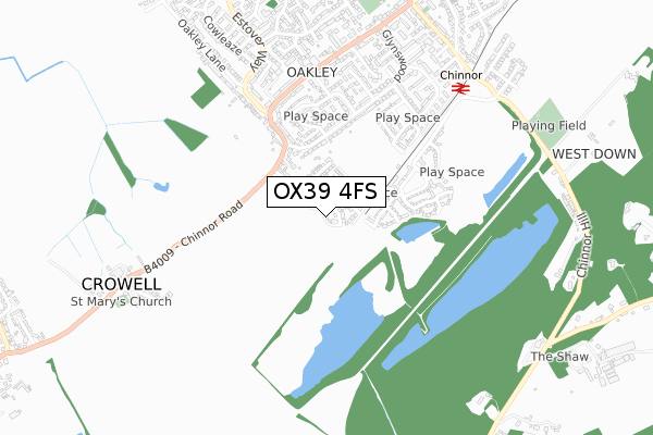 OX39 4FS map - small scale - OS Open Zoomstack (Ordnance Survey)