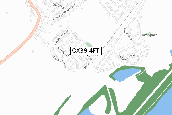 OX39 4FT map - large scale - OS Open Zoomstack (Ordnance Survey)