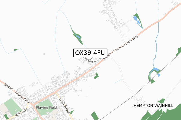 OX39 4FU map - small scale - OS Open Zoomstack (Ordnance Survey)