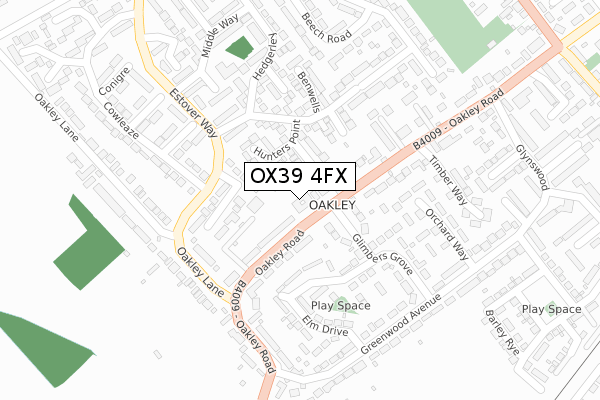 OX39 4FX map - large scale - OS Open Zoomstack (Ordnance Survey)