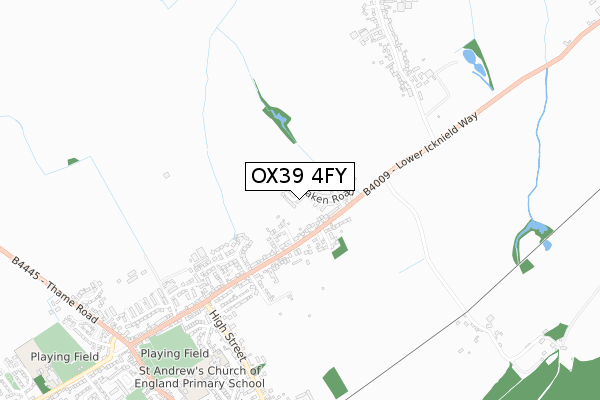 OX39 4FY map - small scale - OS Open Zoomstack (Ordnance Survey)