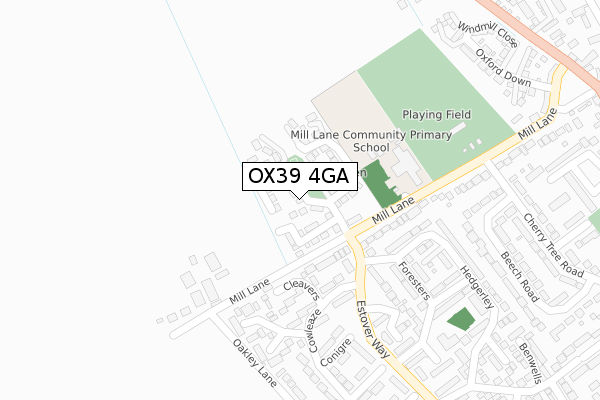 OX39 4GA map - large scale - OS Open Zoomstack (Ordnance Survey)