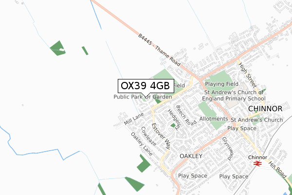 OX39 4GB map - small scale - OS Open Zoomstack (Ordnance Survey)