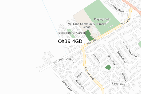 OX39 4GD map - large scale - OS Open Zoomstack (Ordnance Survey)