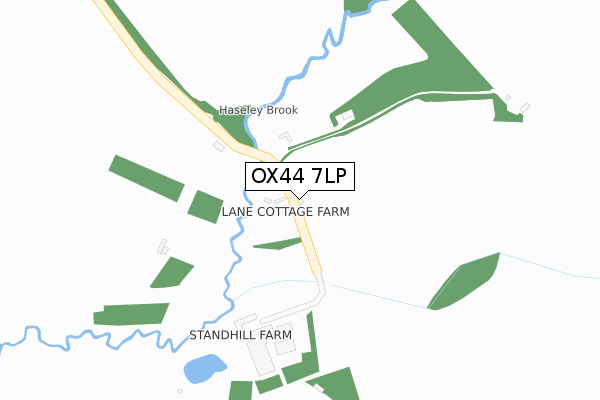 OX44 7LP map - large scale - OS Open Zoomstack (Ordnance Survey)