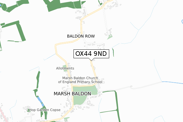 OX44 9ND map - small scale - OS Open Zoomstack (Ordnance Survey)