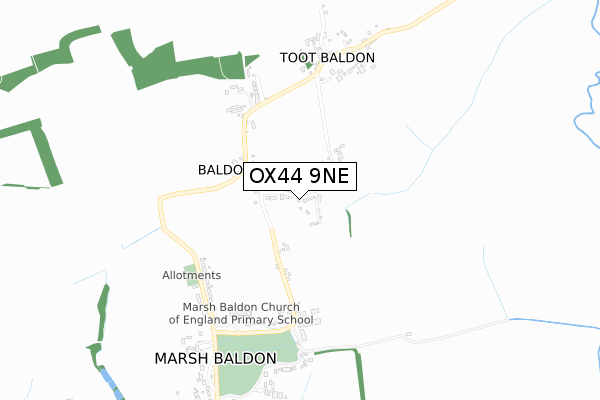 OX44 9NE map - small scale - OS Open Zoomstack (Ordnance Survey)