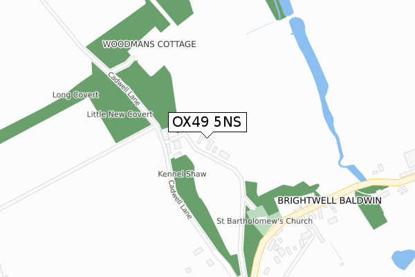 OX49 5NS map - large scale - OS Open Zoomstack (Ordnance Survey)