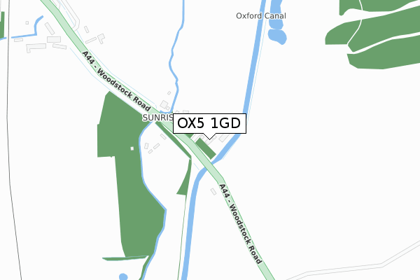 OX5 1GD map - large scale - OS Open Zoomstack (Ordnance Survey)