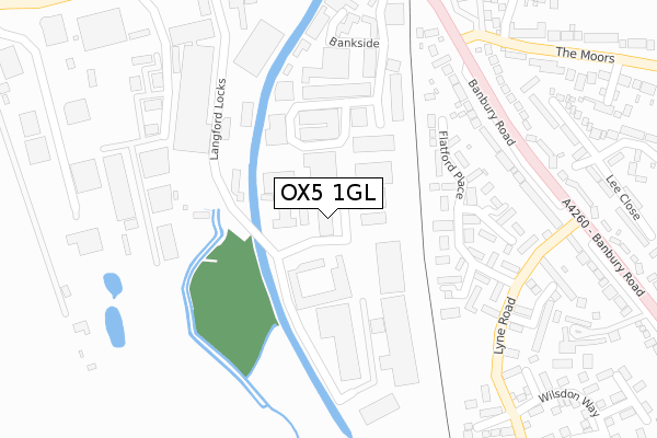 OX5 1GL map - large scale - OS Open Zoomstack (Ordnance Survey)