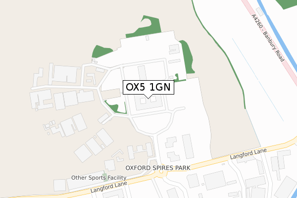 OX5 1GN map - large scale - OS Open Zoomstack (Ordnance Survey)