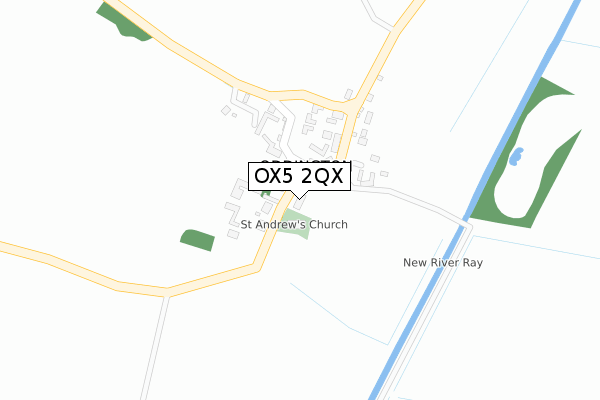 OX5 2QX map - large scale - OS Open Zoomstack (Ordnance Survey)