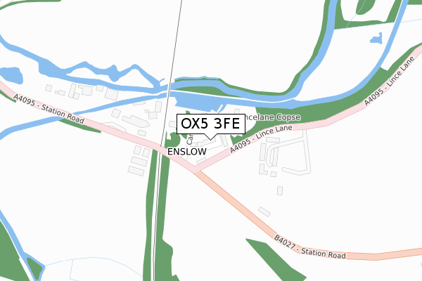 OX5 3FE map - large scale - OS Open Zoomstack (Ordnance Survey)