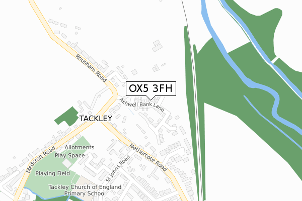 OX5 3FH map - large scale - OS Open Zoomstack (Ordnance Survey)