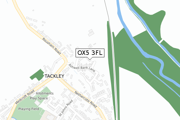 OX5 3FL map - large scale - OS Open Zoomstack (Ordnance Survey)