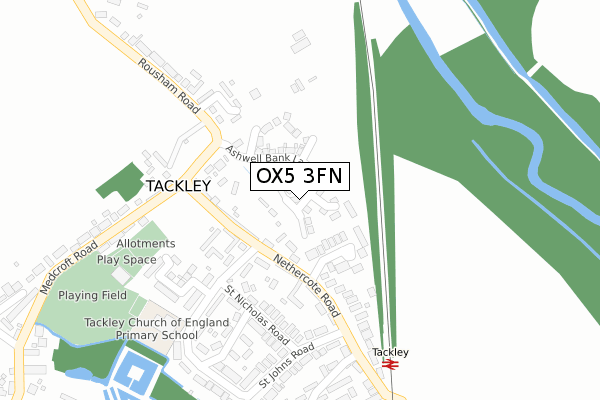 OX5 3FN map - large scale - OS Open Zoomstack (Ordnance Survey)