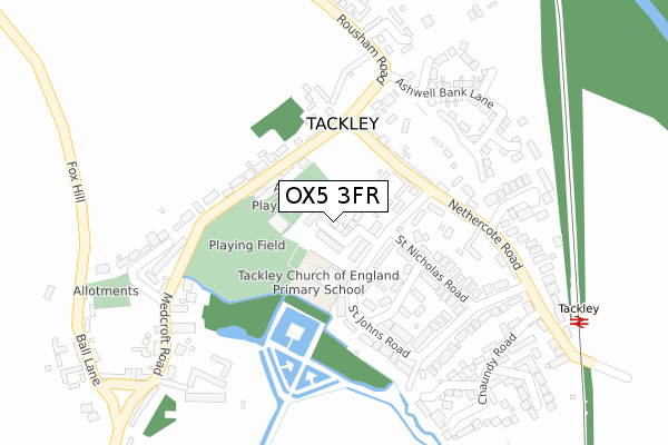 OX5 3FR map - large scale - OS Open Zoomstack (Ordnance Survey)