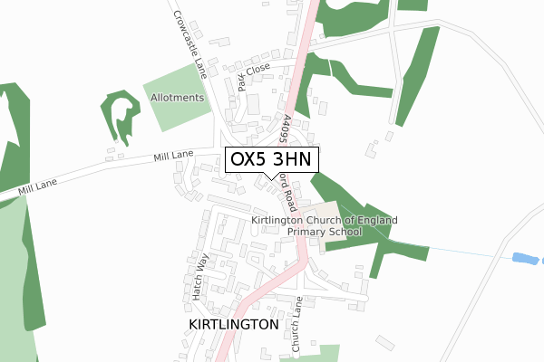 OX5 3HN map - large scale - OS Open Zoomstack (Ordnance Survey)