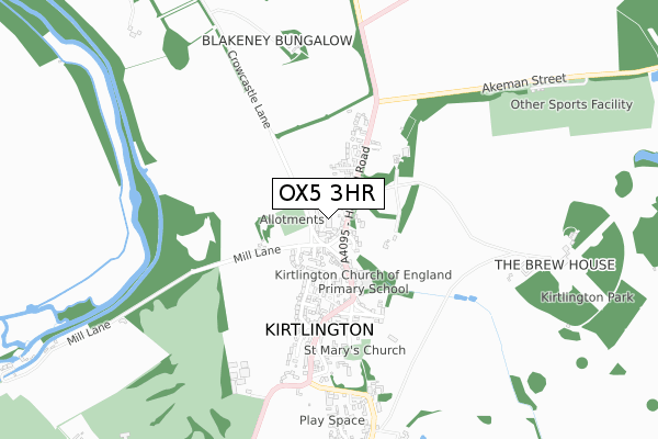 OX5 3HR map - small scale - OS Open Zoomstack (Ordnance Survey)