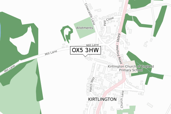 OX5 3HW map - large scale - OS Open Zoomstack (Ordnance Survey)