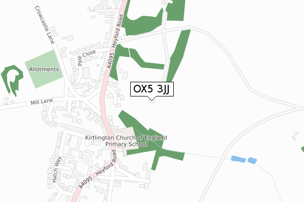 OX5 3JJ map - large scale - OS Open Zoomstack (Ordnance Survey)