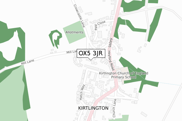 OX5 3JR map - large scale - OS Open Zoomstack (Ordnance Survey)