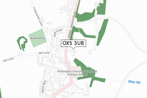 OX5 3UB map - large scale - OS Open Zoomstack (Ordnance Survey)