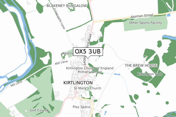 OX5 3UB map - small scale - OS Open Zoomstack (Ordnance Survey)