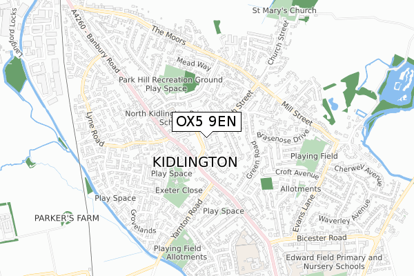 OX5 9EN map - small scale - OS Open Zoomstack (Ordnance Survey)